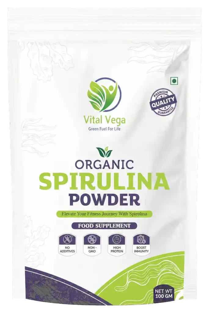 Vital Vega Organic Green Spirulina Powder pouch
