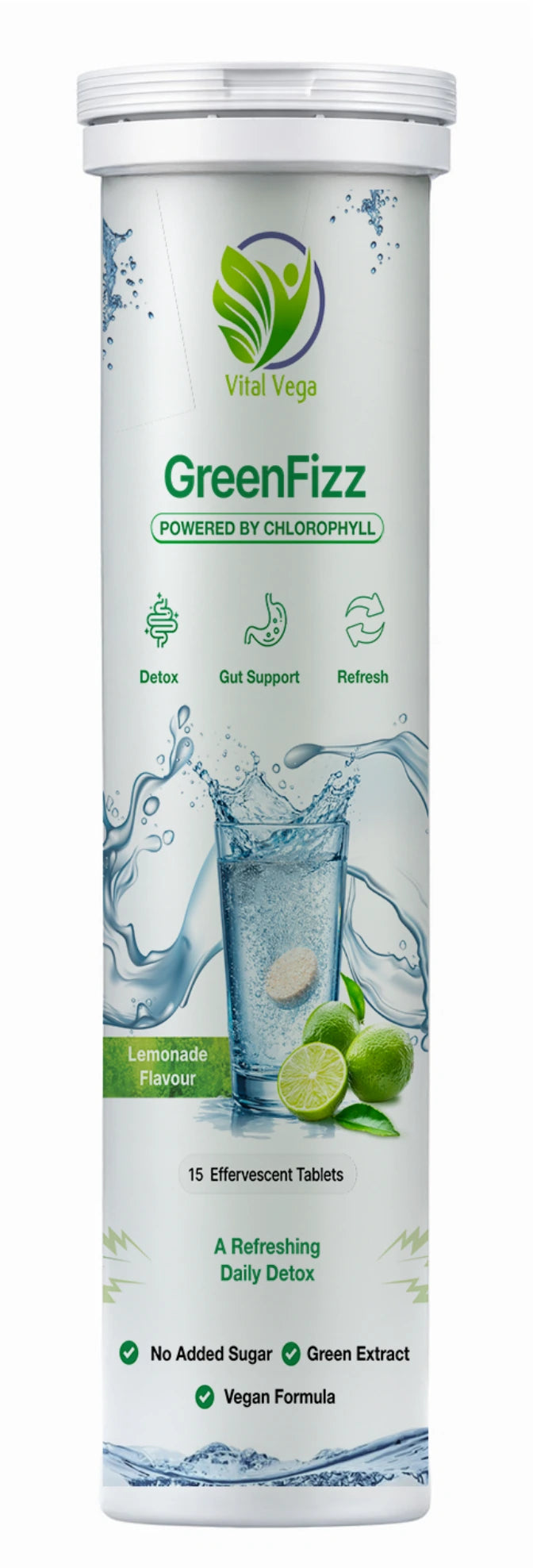 GreenFizz chlorophyll lemonade effervescent tablets