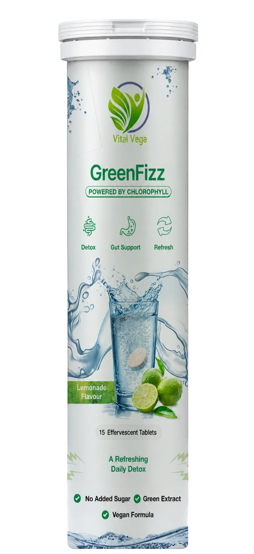 GreenFizz Vital Vega intact effervescent tube